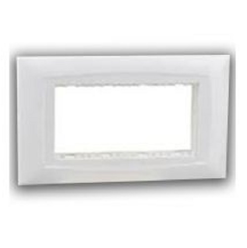 Legrand  Britzy 4 Module Plate With Base Frame , White